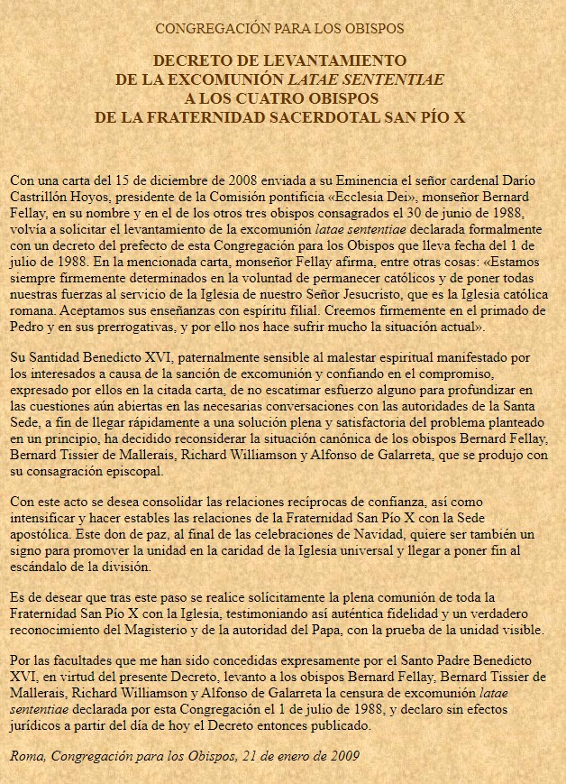 LOS OBISPOS TRAICIONAN A LA IGLESIA TRADICIONAL
